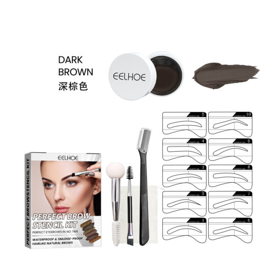 EELHOE Perfect Brow Stencil Kit – 3D Eyebrow Cream
