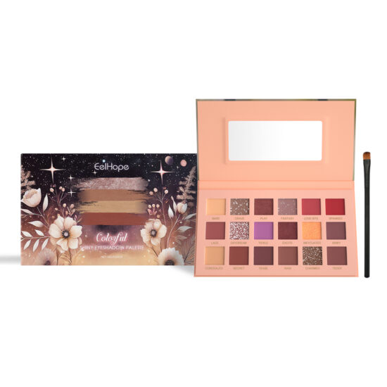 Eelhope 18-Color Eyeshadow Palette – Matte & Glitter Shades
